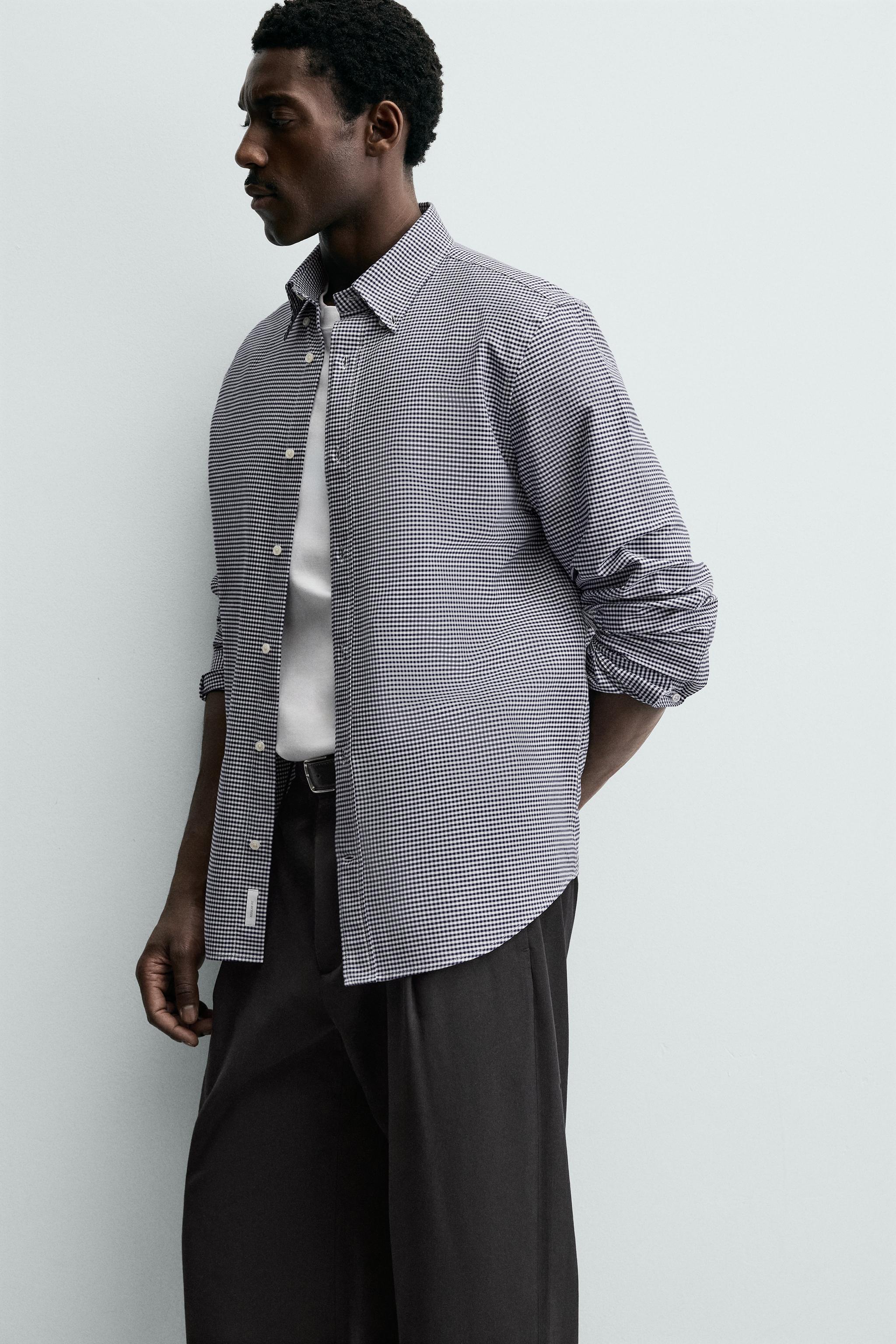 CHEMISE À CARREAUX EN COTON